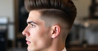 Classic pompadour styling for Italian-American clients